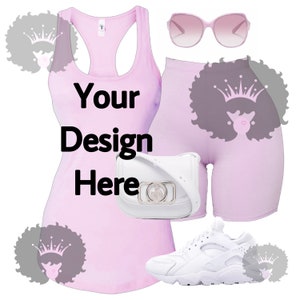 Women&#39; Ideal Racerback tank- Next Level 1533 Mockup Lavender