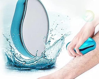 Borrador de pelo de cristal, dispositivo de depilación de vidrio indoloro, piedra depilatoria nano mágica, depiladora reutilizable para mujeres y hombres