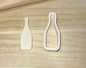 Wine or Champagne Bottle Cookie, Fondant or Clay Cutter