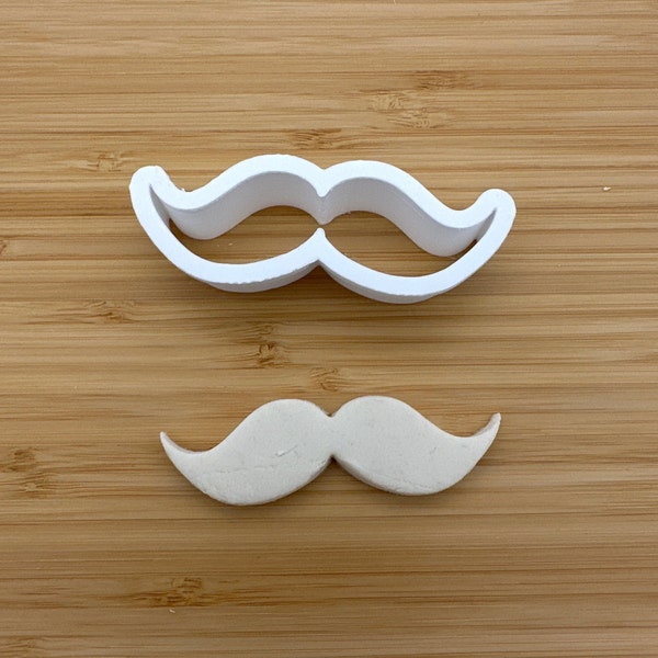 Mustache Cookie, Fondant or Clay Cutter