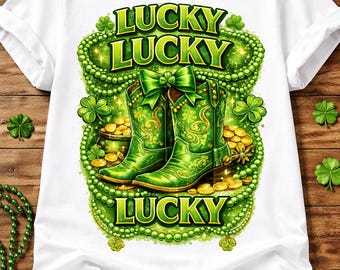 Lucky St. Paddy's Day-laarzen PNG - feestelijk Iers ontwerp (directe download)