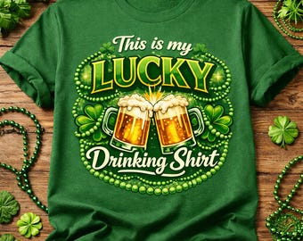 Lucky Drinking-shirt, png-bestand: direct downloaden