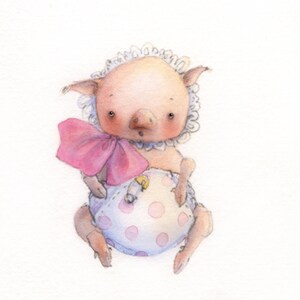Wonder - Baby Pig Fine Art Nursery Print
