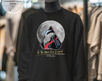 Artemis II Inspired Unisex Apparel | Hoodie, Sweatshirt, T-Shirt, V-Neck, Science Shirt, Nerdy Gift, NASA Gift, Outer Space, Astronomy Lover