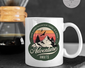 There Is a Path Coffee Mug | Ceramic Mug, Enamel Mug, Camping Mug, Hot Cocoa Mug, Tea Mug, Nature Lover Gift, Mountain Adventure Gift