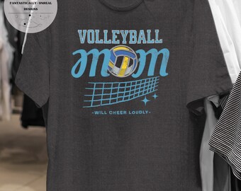 Volleyball Mom Cheer Loudly Unisex Apparel | T-Shirt, Sweatshirt, Hoodie, Mom Shirt, Gifts for Mom, Sports Mom Shirt, Gift Ideas for Mom