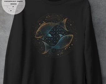 Celestial Pisces Unisex Apparel | T-Shirt, Sweatshirt, Hoodie, Zodiac Shirts, Astrology Lover Gifts, Celestial Hoodie, Horoscope Gifts