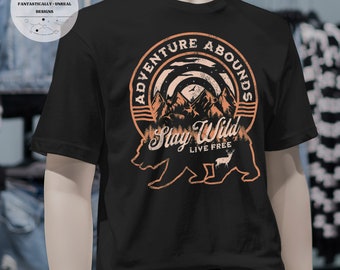 Adventure Abounds Stay Wild Kids Unisex Apparel | T-Shirt, Sweatshirt, Hoodie, Infant, Toddler, Youth, Onesie, Kids Shirt, Camping Shirt