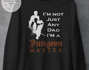 Dungeon Master Dad Unisex Apparel | Hoodie, Sweatshirt, T-Shirt, Nerdy Gifts, Funny Dad Shirt, Dad Jokes, Nerdy Shirts, Geek Gifts, DnD