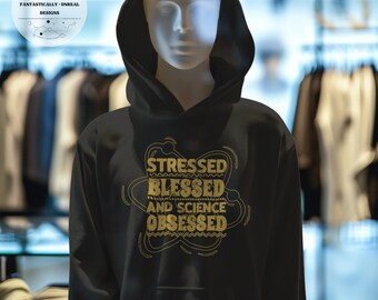 Stressed Blessed Science Obsessed Unisex Kids Apparel | Hoodie, Sweatshirt, T-Shirt, Infant, Toddler, Youth, Onesie, Kids Shirt, Baby, Nerdy