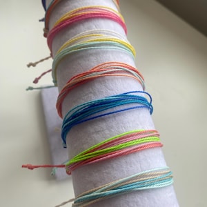 Wax string bracelets