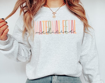 Maternal Fetal Medicine Crewneck Sweatshirt, MFM Shirt, Healthcare Worker, Obstetrician Gynecologist, Med Student Gift, Nurse, Doctor Gift