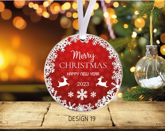 Décorations de Noël, Ornement de mariage en vrac, Ornement en plexiglas, Ornement personnalisé, Cadeau de mariage personnalisé, Plexiglas adapté