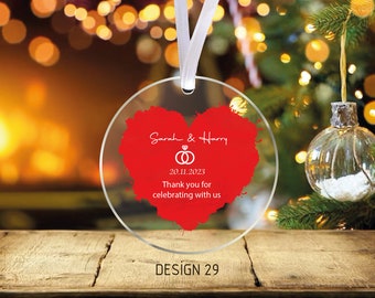 Bulk Wedding Ornament, Plexiglass Ornament, Personalized Ornament, Custom Wedding Favor, Suitable Plexiglass, Your Logo Ornament