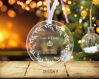 New Home Ornament Personalized, First Home Christmas Ornament ,New House Ornament Bulk wedding ornament, Plexiglass ornament, Personalized