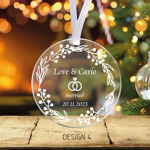 Acrylic Wedding Ornament, Personalized Custom Party Favor, Bulk Wedding Gifts for Women,Backyard Wedding Favor, Bulk wedding announcement