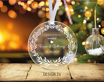 Personalized Plexiglass Wedding Ornament: Custom Logo Favor