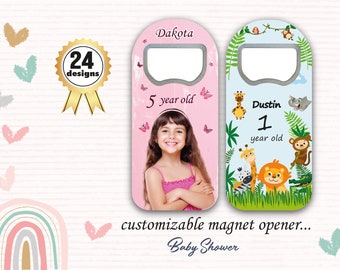 Customized Baby Shower Fridge Magnet, Personalized Baby Birthday Gift Magnet , Baptism Event, Baby Gift Magnet ,Favorite 1st Birthday Magnet