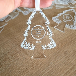 Personalized Acrylic Christmas Ornament: Church Favors, Bulk Gifts