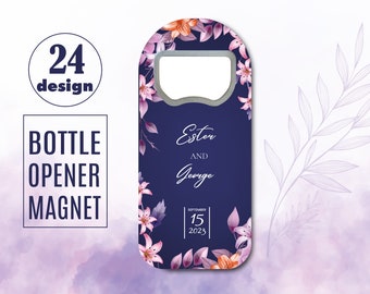 Personalized Wedding Magnet Favors, Customizable Design Options, Bottle Opener Favor, Save the Date Magnet, Custom Bottle Opener