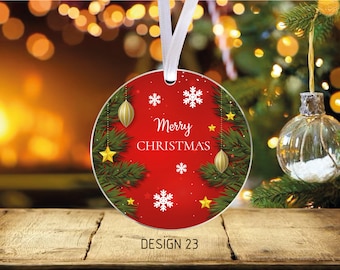 Personalisierte Acryl Weihnachtsverzierung: Benutzerdefinierte Hochzeits-Gastgeschenk