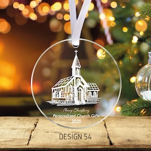 Personalized Acrylic Church Ornament: Bulk Religious Favor
