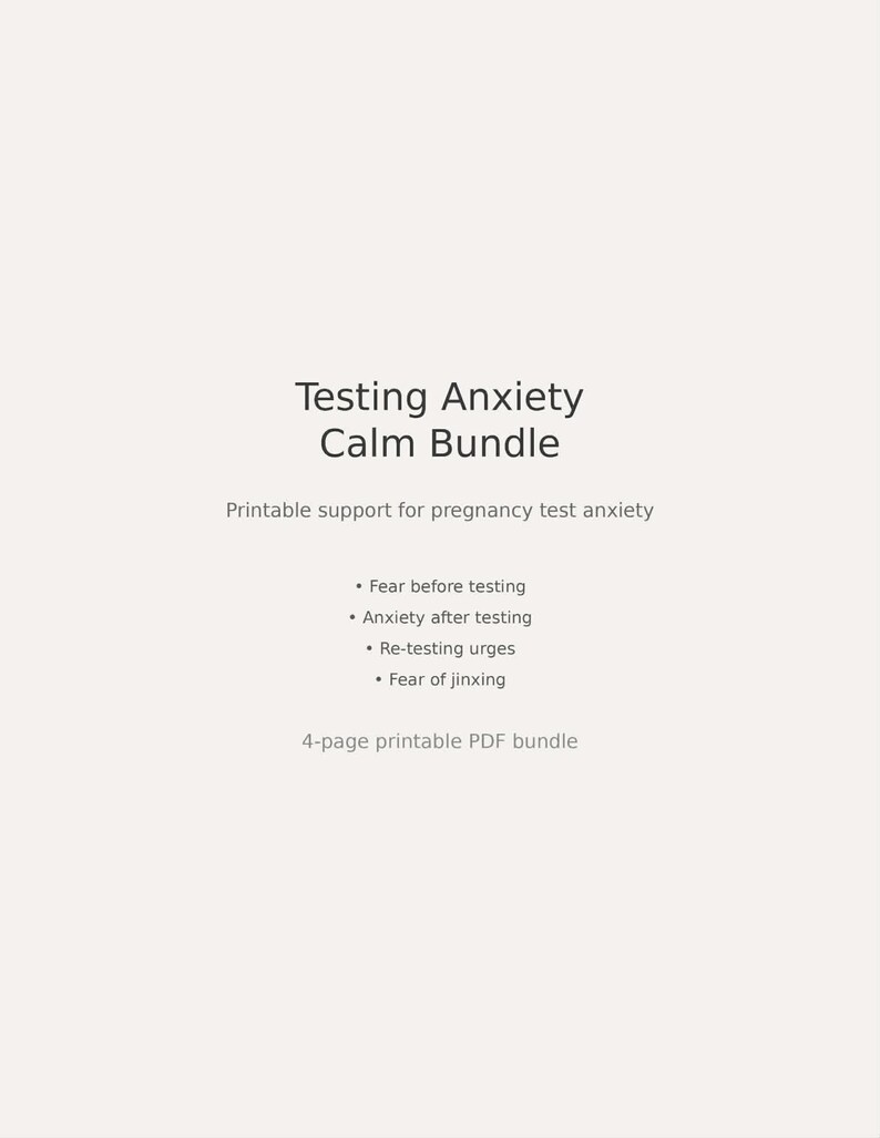 Testing Anxiety Calm Bundle - Etsy