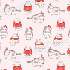 Christmas Cat Wrapping Paper, Catmas Wrapping Paper, Cute Wrapping Paper, Christmas Gift Wrap, Unique Wrapping Paper, Wrapping Paper Roll
