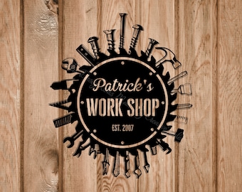 Customized/Personalized Metal Circular Saw Woodworking Tools Carpenter&#39;s Garage/Workshop/DIY Tool Shed/Man Cave Name Sign Decor Gift For Dad