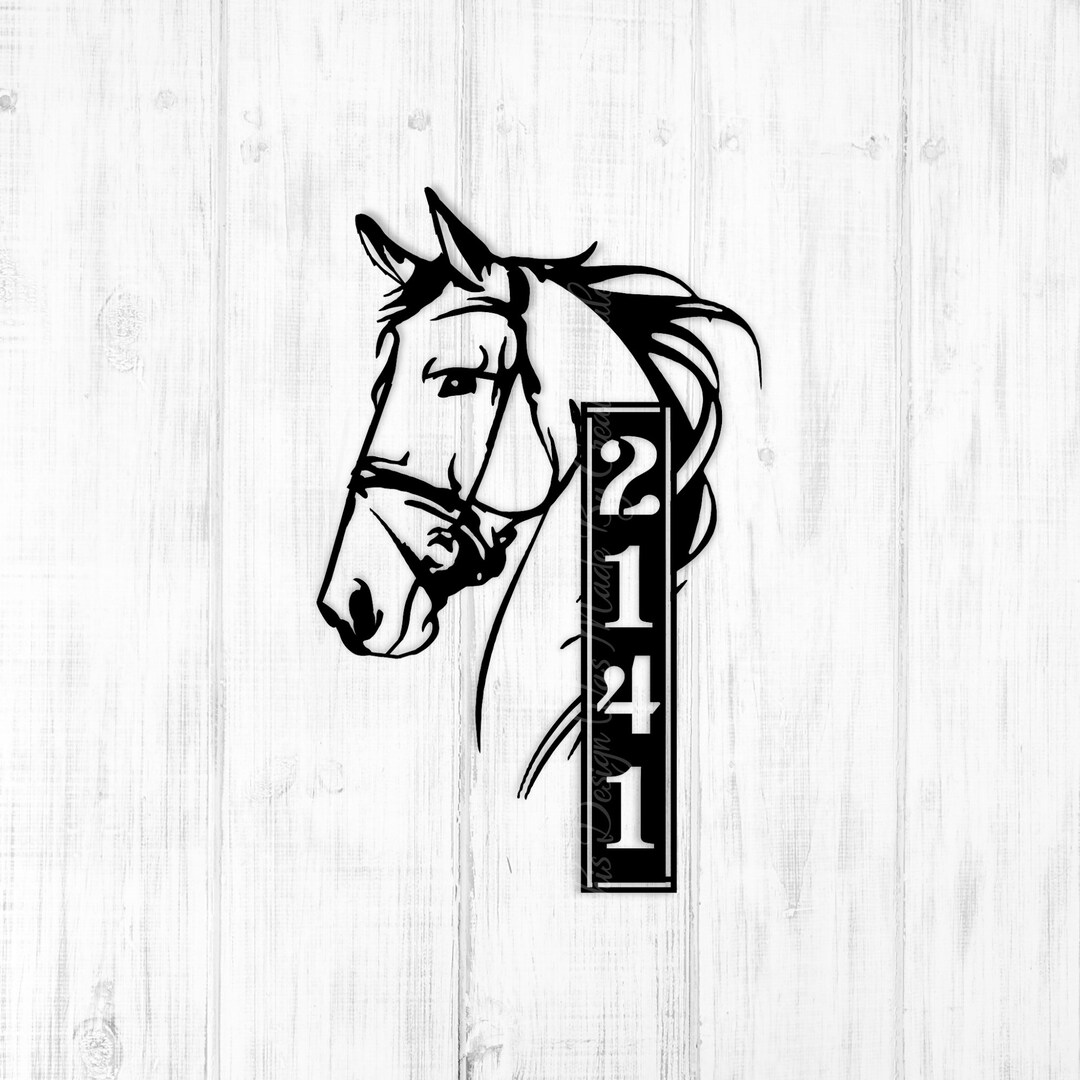 Customizable/personalized Metal Horse Head/bust Farm/ranch Address