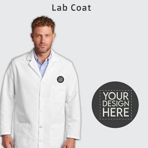 Healthcare Nurse Jacket RN Jacket Custom Embroidered Medical Lab Coat Medical Healthcare Professional ER Jacket Nurse Jacket White Lab Coat