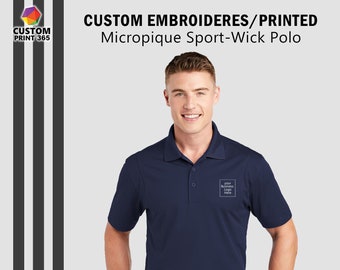 Custom Embroidered Polo Shirt For Men Dri Fit Polo Shirt Monogram Shirt Custom Business Logo Shirt Men Custom Polos Personalized Embroidery