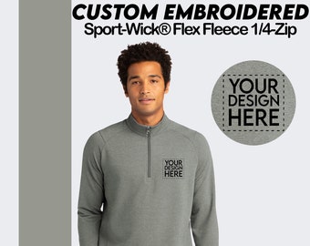 Custom Embroidered 1/4 Zip Sweatshirt, Embroidered Quarter Zip Pullover, Monogram Quarter Zip Sweatshirt, Logo Design Custom Sweatshirt