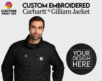 Carhartt ® Custom Embroidered Jacket, Men's Rain Jacket, Custom Logo Jacket, Winter Jacket, Cadet Collar Jacket, Customize Logo Jacket