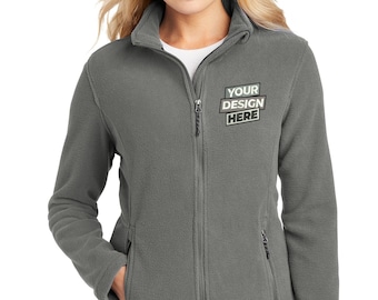 Custom Embroidered Fleece Full-Zip Jacket: Personalized Ladies Outerwear
