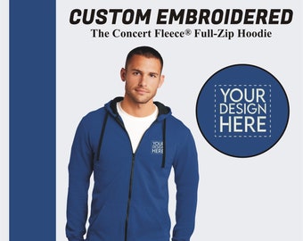 District® Custom Full-Zip Hoodie - Hooded Sweatshirt - Personalized Hoodie - Custom Hoodie - Embroidered Hoodie - Essentials Hoodie - DT800