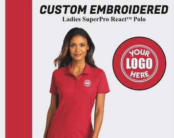 Port Authority® Custom Women's Polo Shirt, Custom Shirt, Custom Embroidery Logo Shirt for Women, Polo Style, Women Clothing, Gift For Her