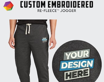 District® Custom Embroidered Jogger Sweatpants|Monogram Trouser|Personalized Logo Embroidery| Customize Pajamas Pants| Unisex Gifts| DT8107