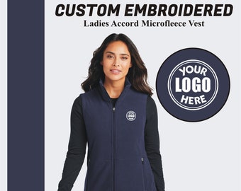 Port Authority® Ladies Microfleece Vest, Embroidered Vest, Custom Fleece Vest, Zip Up Vest, Custom Embroidery, Logo Vest, Fall Clothing