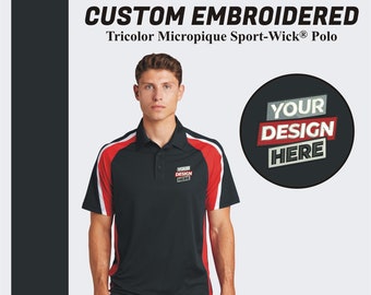 Custom Embroidered Dri-fit Polo | Personalized Team Logo Shirt | Monogram Polo Shirt | Add Your Text/Artwork/Design | Team Polo shirt |