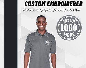 Men's Embroidered Dri-fit Polo | Personalized Logo T-shirt | Monogram Polo Shirt | Custom Shirt | Customized Polo shirt | Custom Polo |