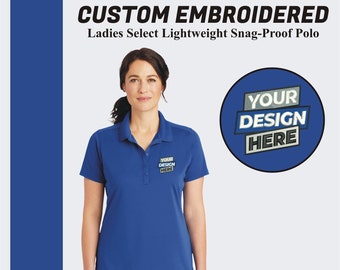 Custom Embroidered Ladies Polo | Personalized Classic Polo | Monogram Polo Shirt | Design Your Tee | Lightweight Polo Shirt | Gift For Mom |