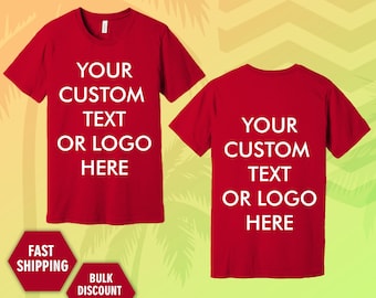 District ® Ultra Cotton® 100% US Cotton T-Shirt| Custom DTG Printing Tshirt| Personalized Front & Back Shirt| Unisex Tee| Make Your Own Tee
