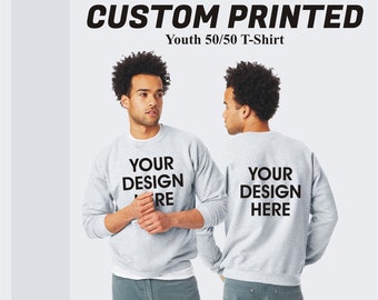 Hanes® Custom Crewneck Sweatshirt, Customized Unisex Sweatshirt, Personalized Crewneck, Printed Sweatshirt, Personalized Gift, Gift For Him