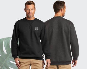 Carhartt® Crewneck Sweatshirt Embroidered Sweatshirt Mens Custom Sweatshirt Customized Embroidery Custom Design Sweatshirt Soft Sweatshirt