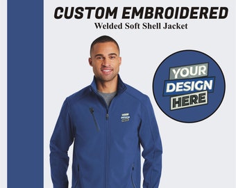 Custom Soft Shell Jacket, Custom Embroidered Zip-Up Mens Jacket, Personalized Embroidered Logo Jacket, Rain Jacket, Water Resistant Jacket