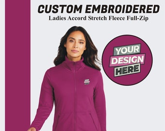 Custom Embroidered Full Zip Up Jacket Custom Women Port Authority Jacket Embroidered Fleece Jacket Personalized Jackets for Women (LK595)