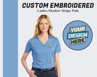 Custom Embroidered V-Neck Polo Shirt Women Custom Work Shirt Custom Logo Polo Customizable Polo V Neck Shirt Stripe Polo Shirt Women (LK585)