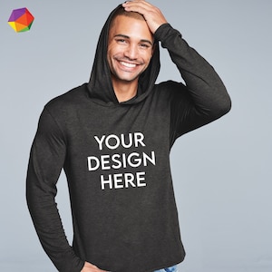 Custom Hoodie, Custom Men's Long Sleeve Hoodie, Custom Printed Hoodie Pullover, Custom Design Hoodie, Personalized Gift, Custom Text Hoodie,