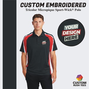 Custom Embroidered Dri-fit Polo | Personalized Team Logo Shirt | Monogram Polo Shirt | Add Your Text/Artwork/Design | Team Polo shirt |
